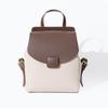 Summer New Contrasting Color Backpack, Large-capacity High-end Leather Backpack, Women's Small Backpack