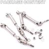 4PCS Front and Rear CVD Drive Shafts U-Joint Stainless Steel RC Driveshaft for 1/10 Traxxas Slash/Stampede/Hoss/Rustler VXL 4X4 4WD RC Car Upgrade