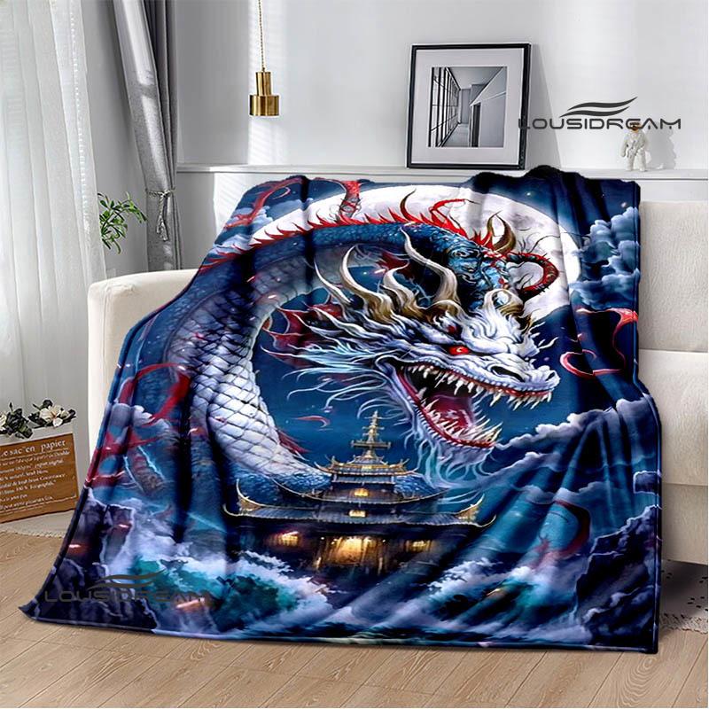 3D Retro dragon Printed blanket Flannel Warm blankets Soft and comfortable blanket bed linings cubre cama Birthday Gift