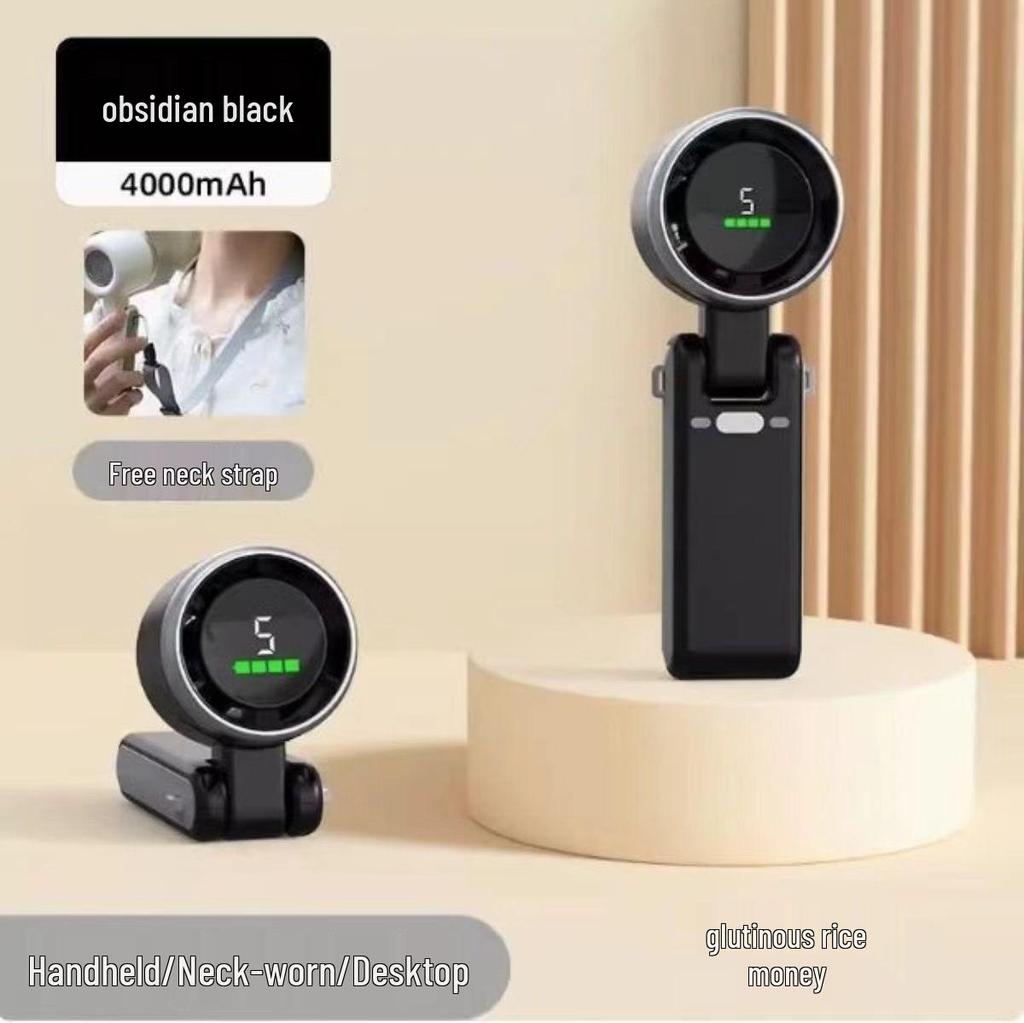 2025 N607 High-Speed USB-Charged Portable Ice Pack Fan for Outdoor Use