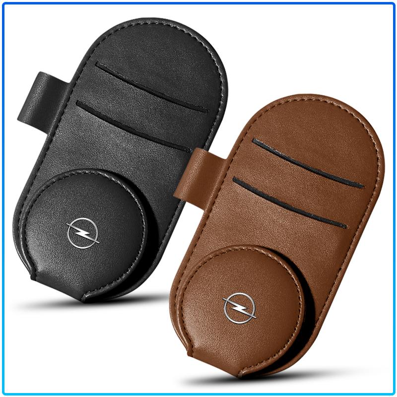 Car Leather Glasses Clip Sun Visor Multi-function Sunglasses Clip For Opel Astra C G H Insignia J K Zafira B Corsa Vectra C Corsa C