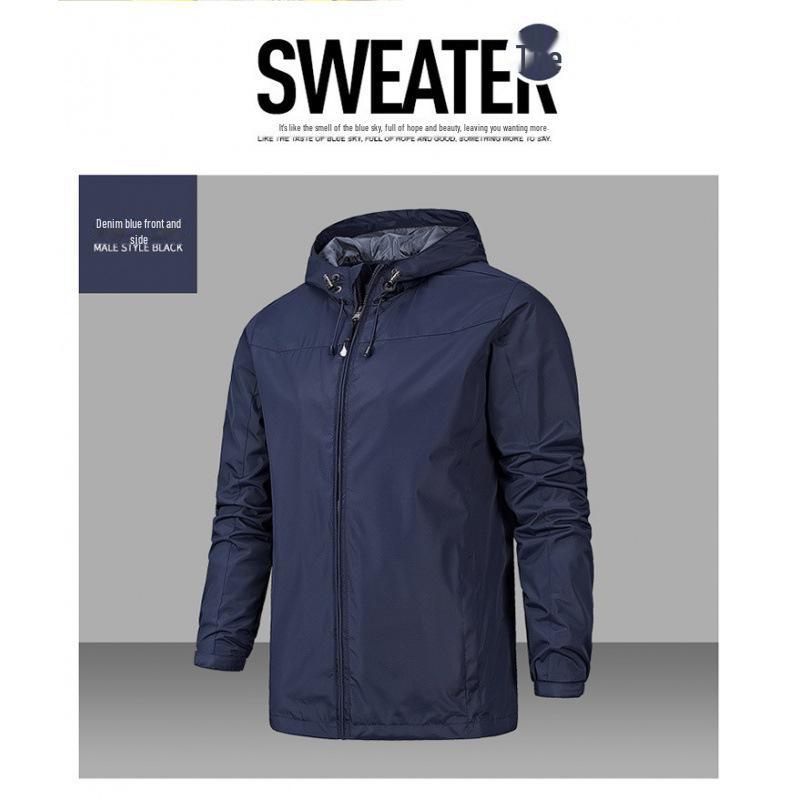 Men's Hooded Sports Jacket: Spring/Autumn Loose Fit, Outdoor Leisure, Windbreaker for Couples