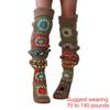 Damen Häkel-Oberschenkelhohe Stiefelsocken Vintage Extra Lange Beinwärmer Winter Überknie Hohe Strümpfe