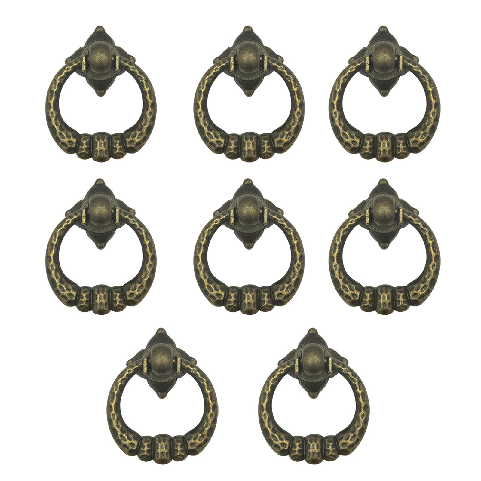 

Набор из 8 винтажных металлических мебельных ручек, классические ручки для ящиков, элегантная мебельная фурнитура для обновления домашней мебели