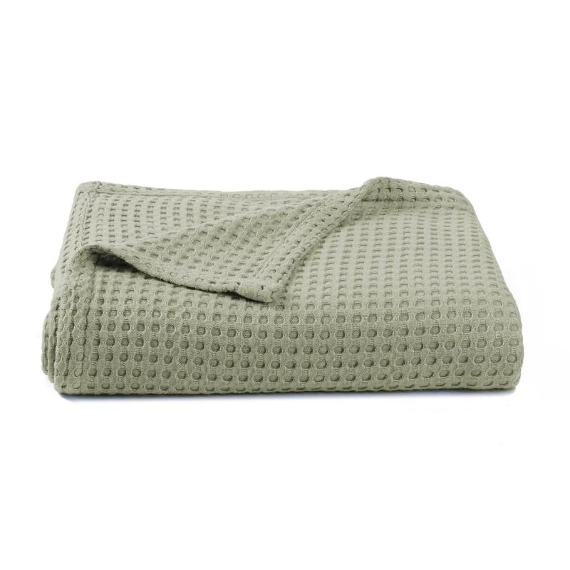 Soft Cotton Waffle Weave Baby Blanket With Mesh Ventilation Swaddle Wrap Newborns Toddlers Breathable Use