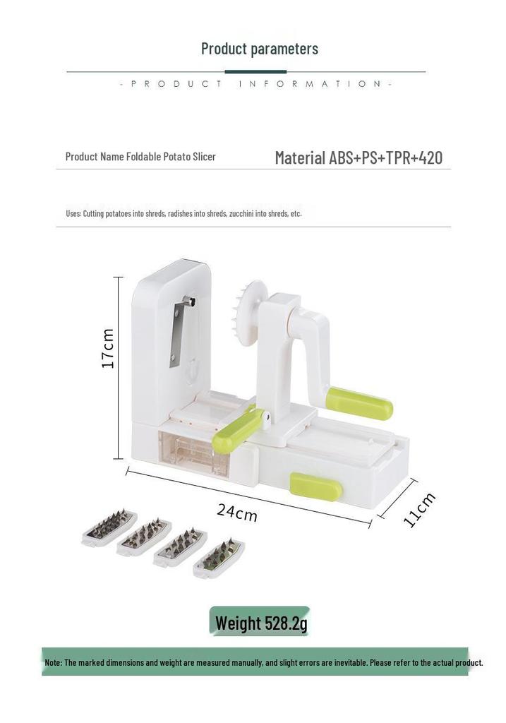 Waterfall Potato Shredded Noodles Hand-Crank Cutter and Carrot Strand Shredder for Hot Pot.