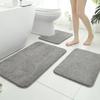 Non-Slip Feet At The Door Of The Bathroom, Toilet U-Shaped Set, Bathroom Absorbent Floor Mat, Household Thickened Plush Dirt-Resistant Carpet