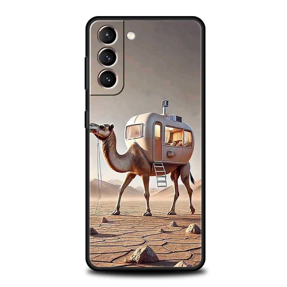 Animal Camel Phone Case for Samsung Galaxy S26 S25 S24 S23 S22 S20 S21 FE Ultra S25 Edge Plus 5G Soft TPU Cover Fundas Capas Bag