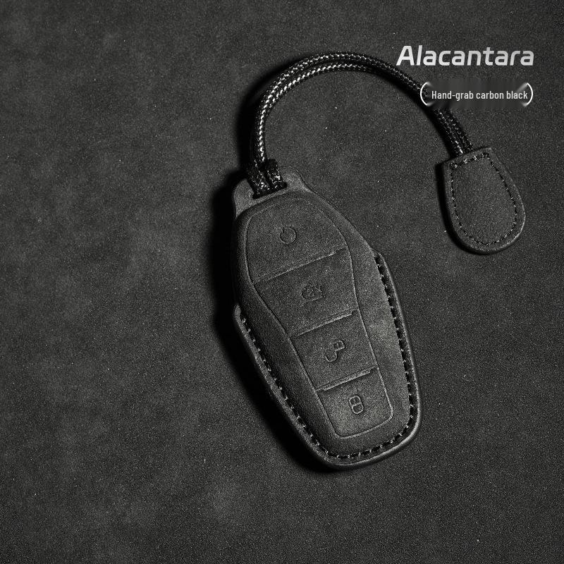BYD Car Key Suede Case for Tang DMI, Han EV, Dolphin, Seal, Song PLUS, Yuan DMP Models