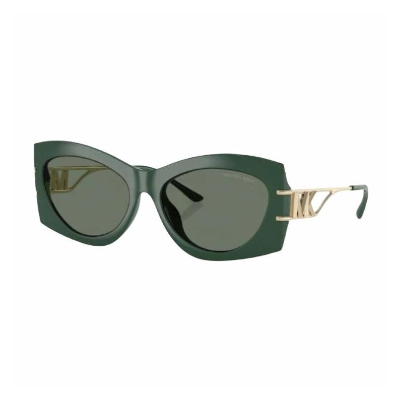 MICHAEL KORS Logo Detail Injection Molded Irregular Sunglasses Women s Green