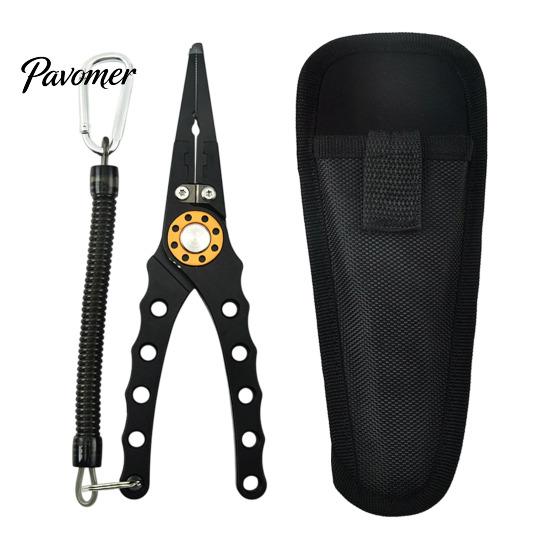 Fishing Tackle Equipment Aluminum Pliers, Saltwater Resistant Surf Tool, Braided Portable Pliers Line Cutter And Split Ring Opener for Outdoor