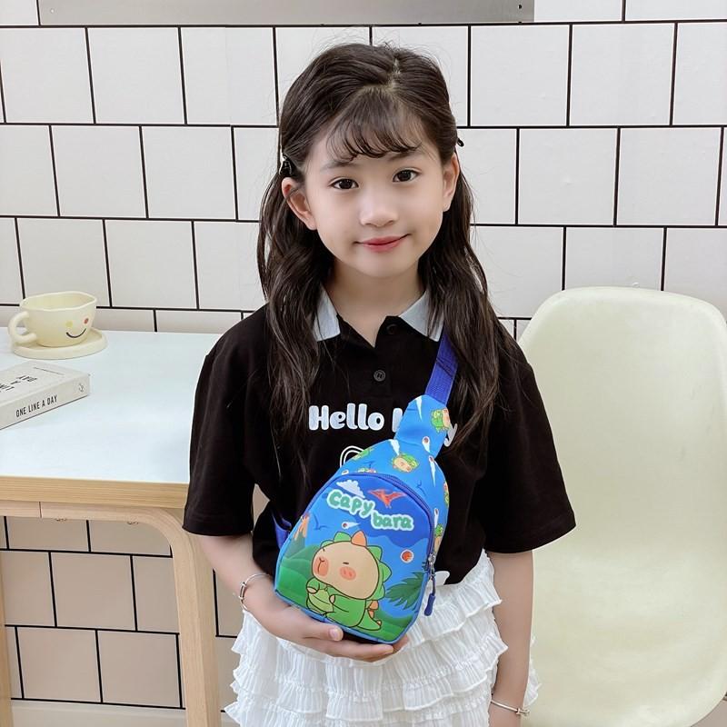 Childrens Capybara Cute Pattern Single Shoulder Crossbody Chest Bag Gift Kids
