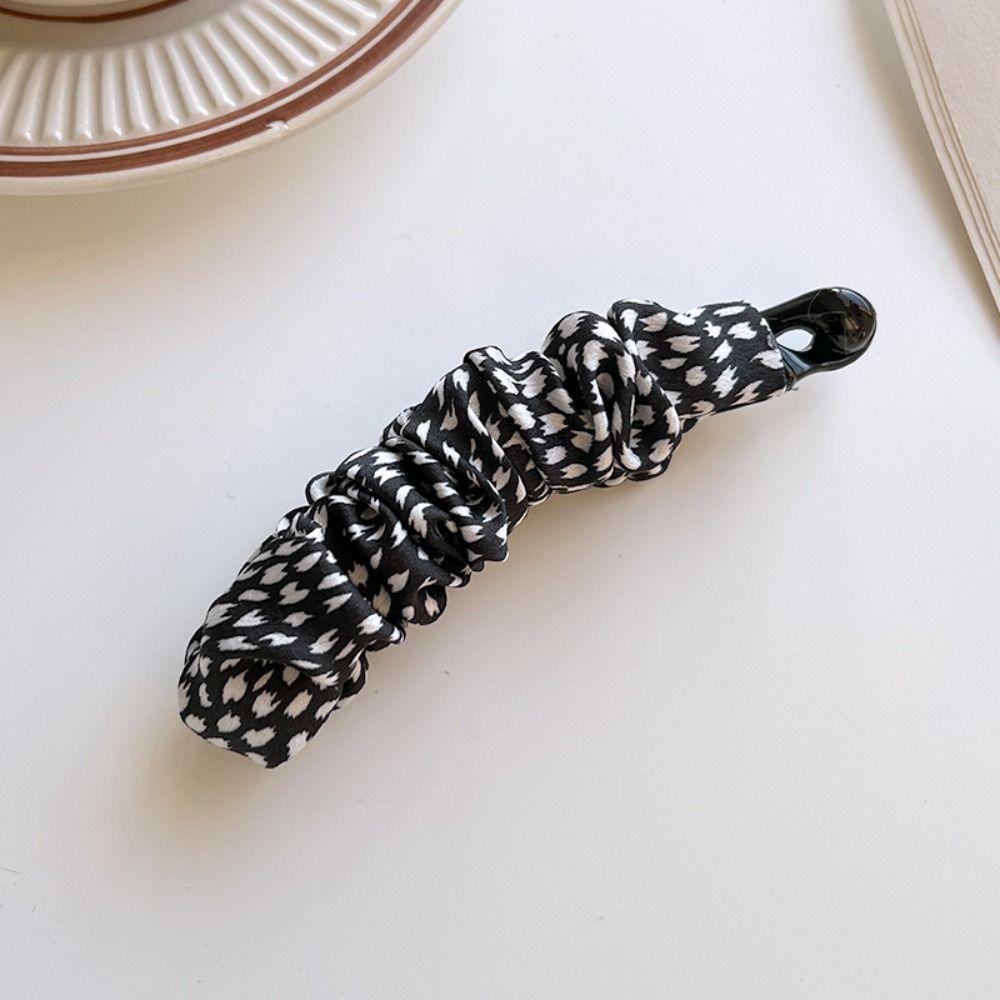 Hairpin Vertical Clip Korean Style Bowknot Hair Clip Cute Cloth Banana Clip  Women