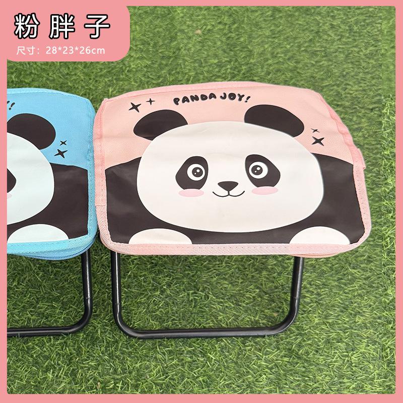 Custom Logo Portable Lightweight Outdoor Folding Stool Metal Picnic Chair for Hiking Parks Garden Durable Outdoor Furniture