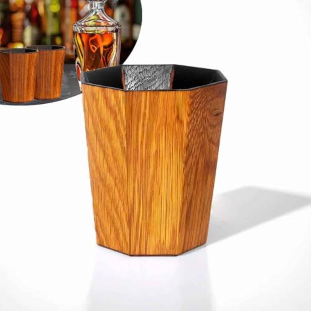 Wooden Charred Whiskey Cup Handmade Charred Drinking Vessel New Whiskey Grail Cup  for Bar
