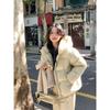 Puff down jacket women's short winter small loose bread jacket thickened cotton jacket sweet