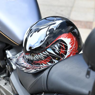 Motorcycle Helmet Street Retro Baseball Cap Moto Helmet With Blue Lenses Half Helmet Men Women Motorbike ECE DOT Approved