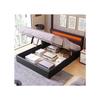 Upholstered Bed - - 140 X 190 - Faux Leather - Under-bed Storage - LED Lighting