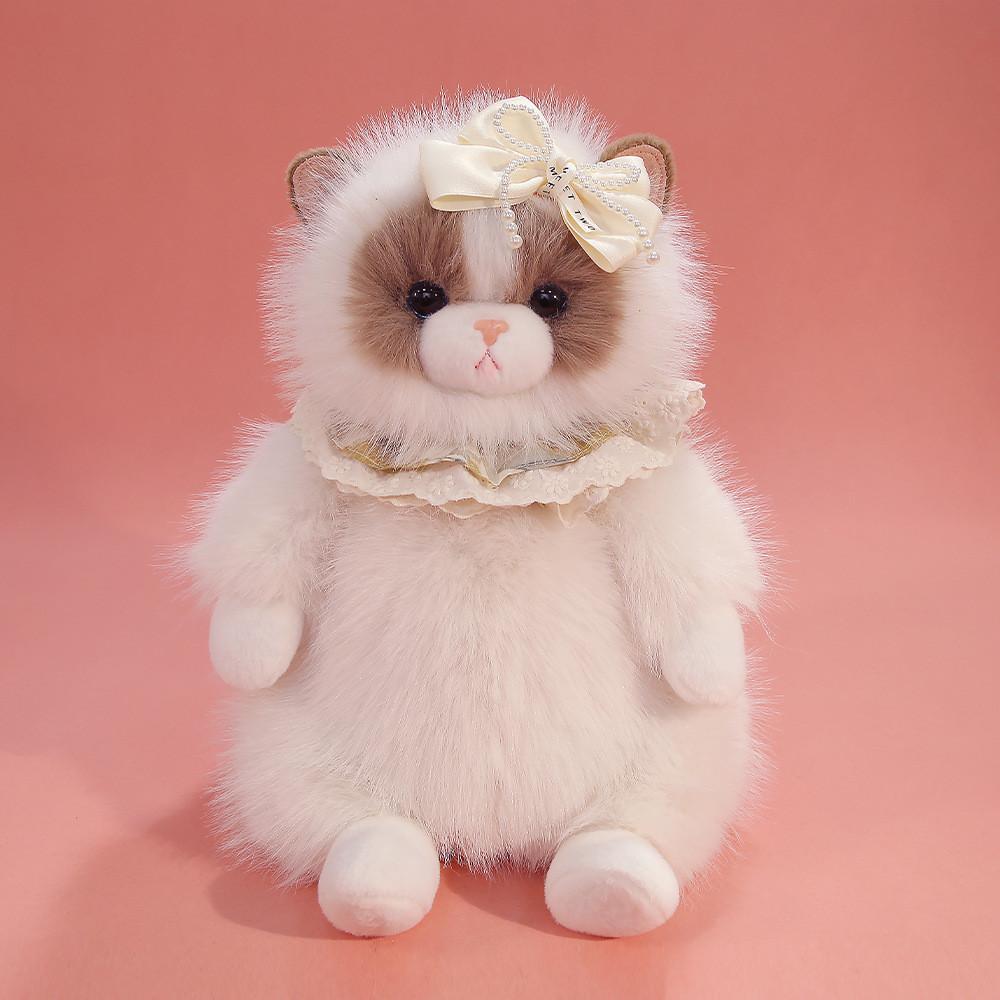 Lifelike Plush Cat Toy With Soft Polyester Fiber Filling For Kids And Collectors