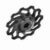 1 Pair   Ceramic Bearing Rear Pulley   Wheel Bike   Roller (11T, Black)
