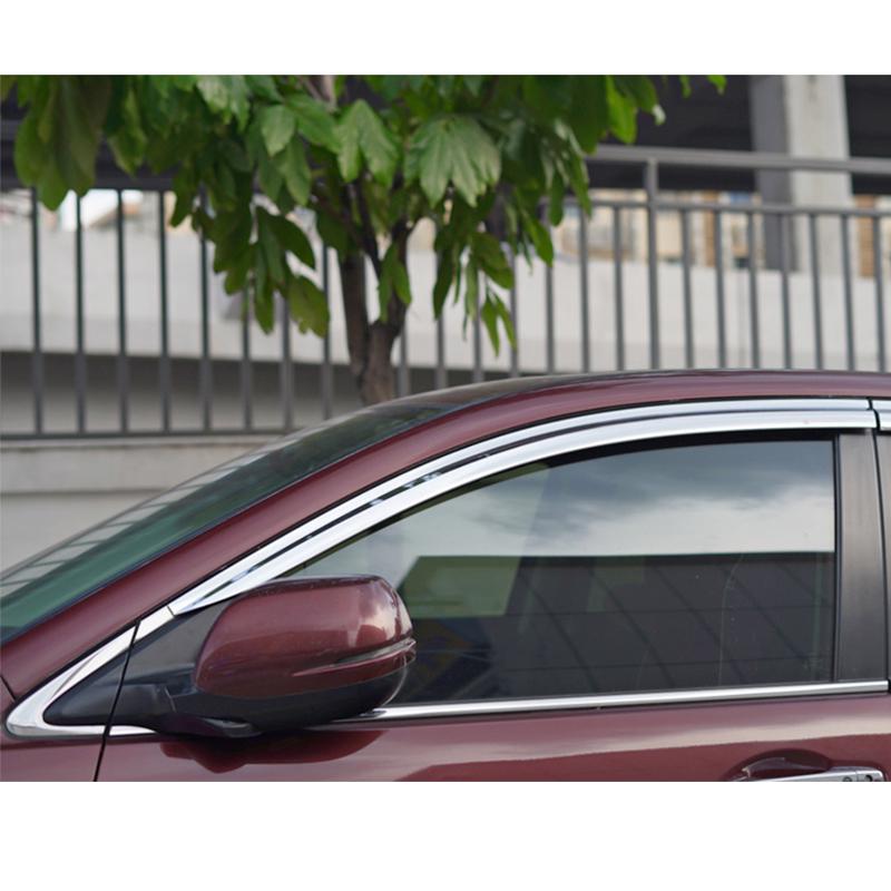 Car Accessories FIT FOR Honda CR-V CRV 2012-2016 ABS Chrome Waterproof Door Window Visor Vent Shades Sun Rain Guard