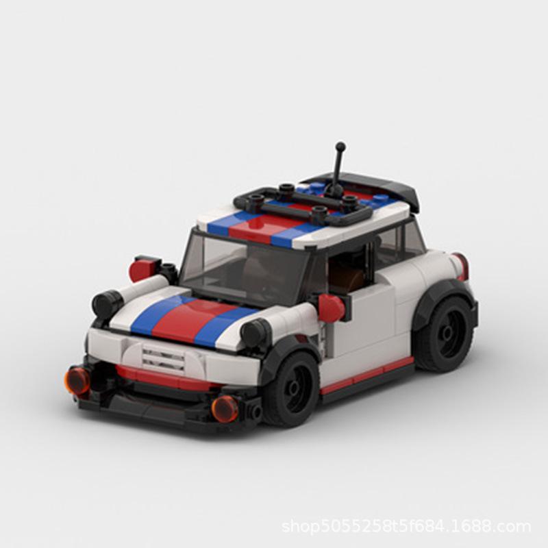Building Blocks MOC Small Particle Model Mini COOPER JCW Splicing And Inserting Toy Gift