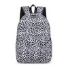 Three-Piece Backpack Set Large Capacity Women's Leopard Print Backpack Student Schoolbag