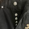 9922 CHROME HEARTS Men's and Women's American Style Trendy Jeans with Fabric Patches, Casual and Fashionable High Street Pants