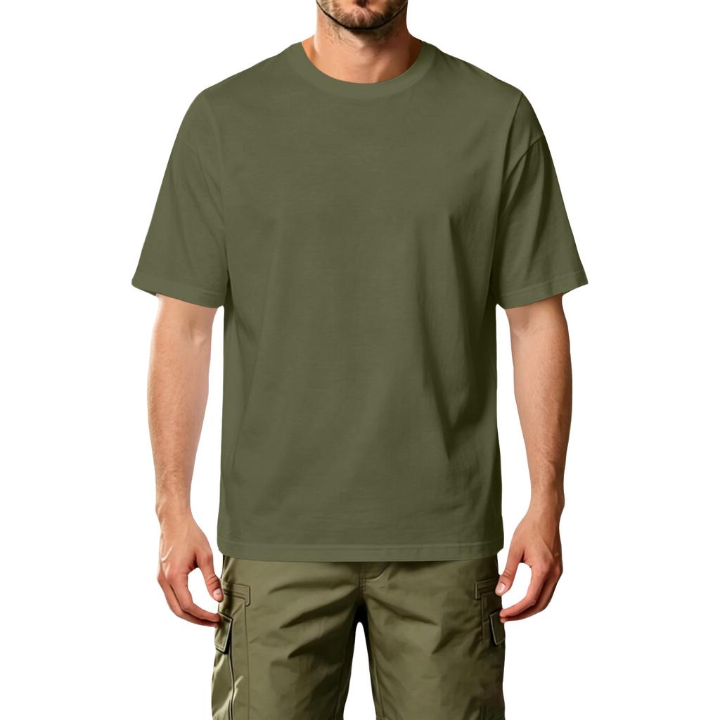 Men's Casual Athletic T-Shirt Crew Neck Short Sleeve Lightweight Soft Fabric Comfortable Fit Basic Plain Tee for Everyday Wear