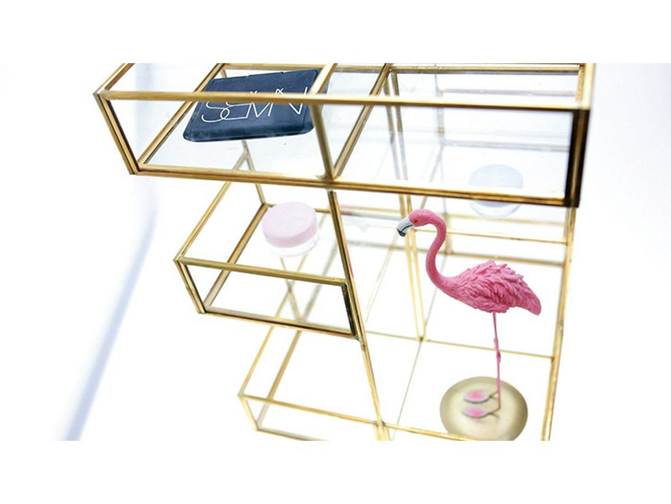Three-Tier Glass Vanity Organizer for Skincare, Cosmetics, Perfume, and Lipstick