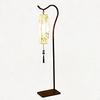 Retro Zen Bamboo Hand-Painted Floor Lamp for Living Room, Study, or Bedroom - Iron Art, New Chinese Antique Style