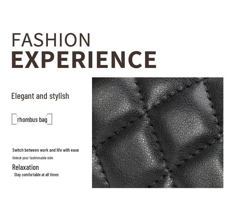 2025 Echtes Leder Damen Diamantgitter Umhängetasche - Klassische Quadratische Ketten-Schultertasche