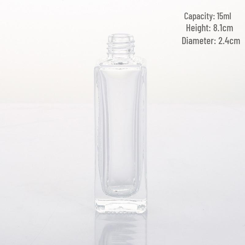 Thick Transparent Square Glass Spray Bottle for Travel and Aromatherapy Samples