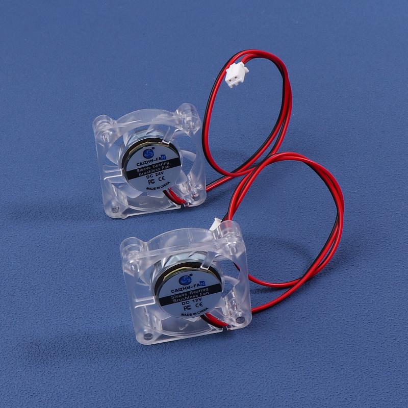 1 Piece Hydraulic Bearing Brushless 3D Printer Cooling Fan 4010 5/12/24V Transparent Cooling Fan For 3D Printer Dc 2Pin