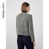 Lancy French Style Wool Blend Round Neck Suit Jacket