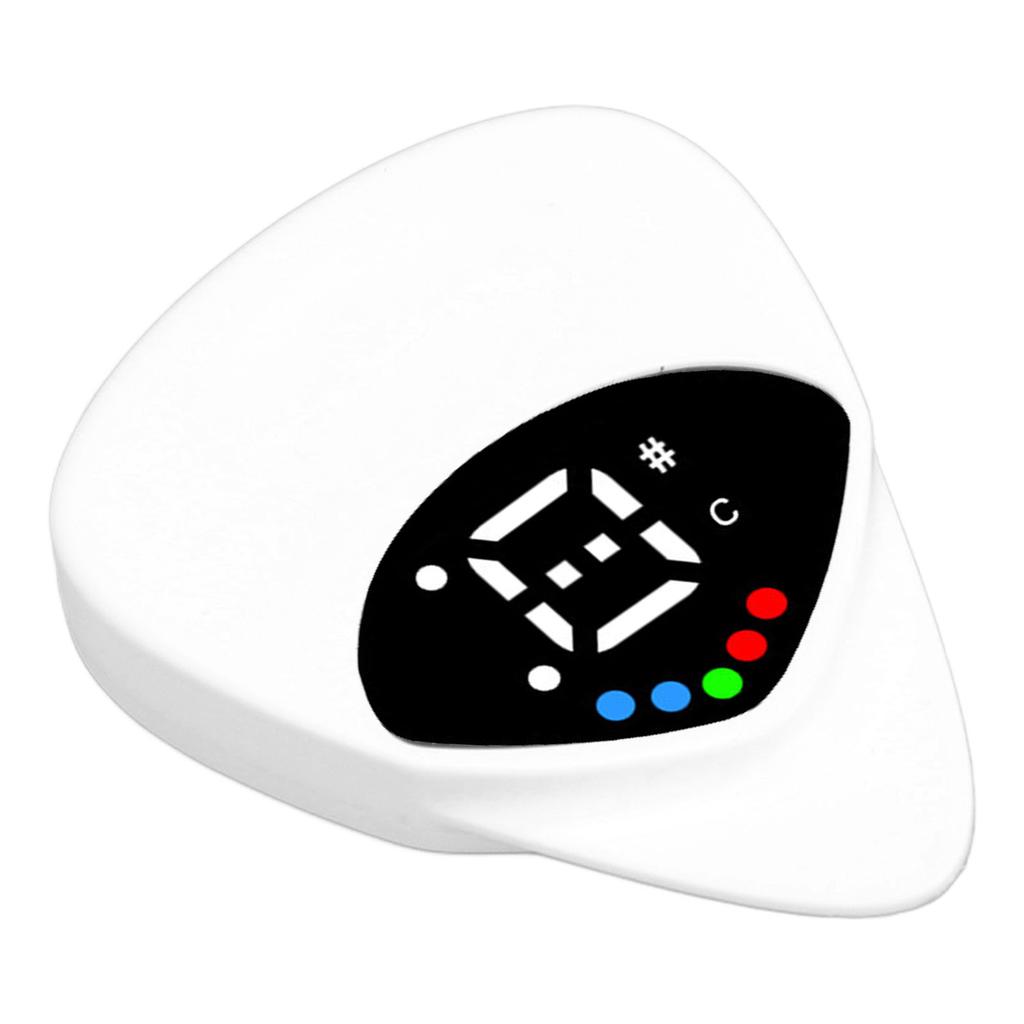Guitar Two in One Pick Tuner High Sensitivity LED Light Battery Powered 12 Tone Electronic Tuner for Electric Guitar