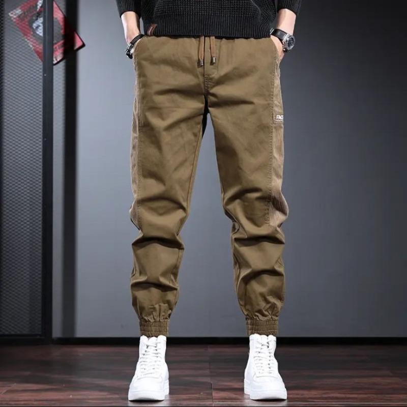 

Брюки-карго мужские осенние новые вставные контрастные повседневные брюки серые свободные широкие с завязками мужские брюки XXXXL