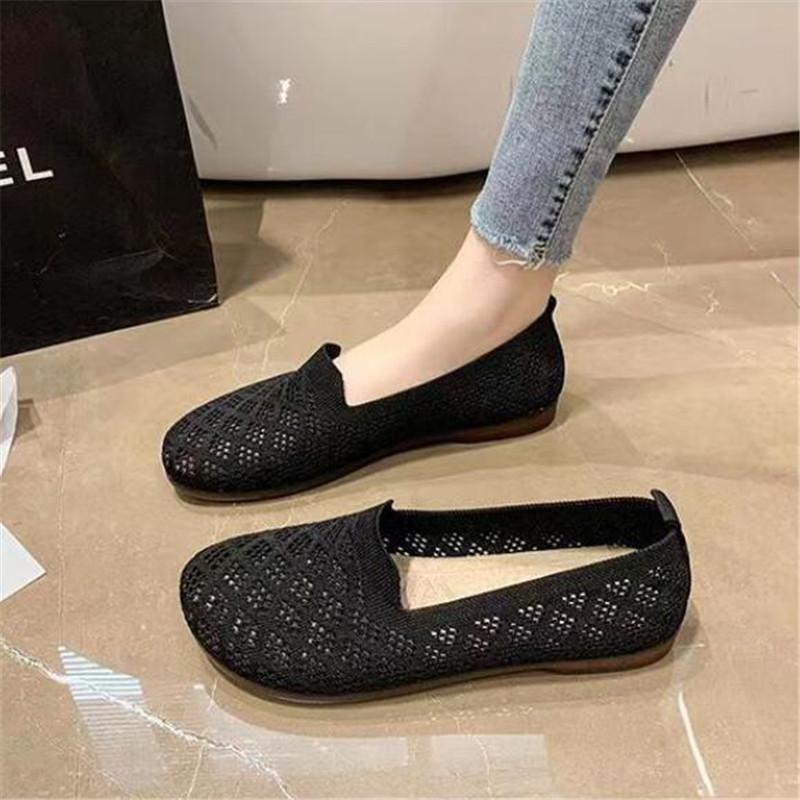 Summer Women's Shoes Fashion Mesh Hollowed Out Breathable Soft Sole Anti-slip Casual Flat Sole Shoes for Women