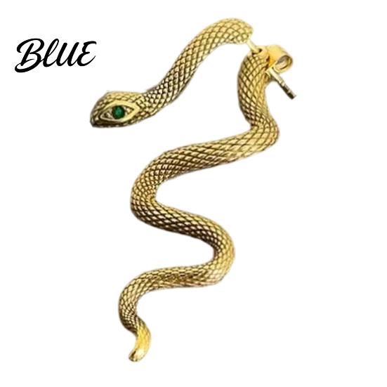 Creative Jewelry Gifts for Her 1 Pair Vintage Gothic Snake Earrings Retro Punk Front Back Ear Accessories Stud Serpent Halloween Animal Statement