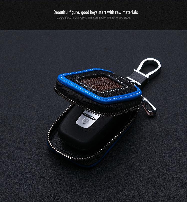 Universal Leather Car Key Pouch for Men & Women - Protective Remote Case for Volkswagen, Toyota, Hyundai, Honda