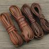 High Quality 2M Retro Natural Genuine Leather Cord 1.5-10mm Round/Flat Cow Leather Rope DIY Craft Bags Leather Craft