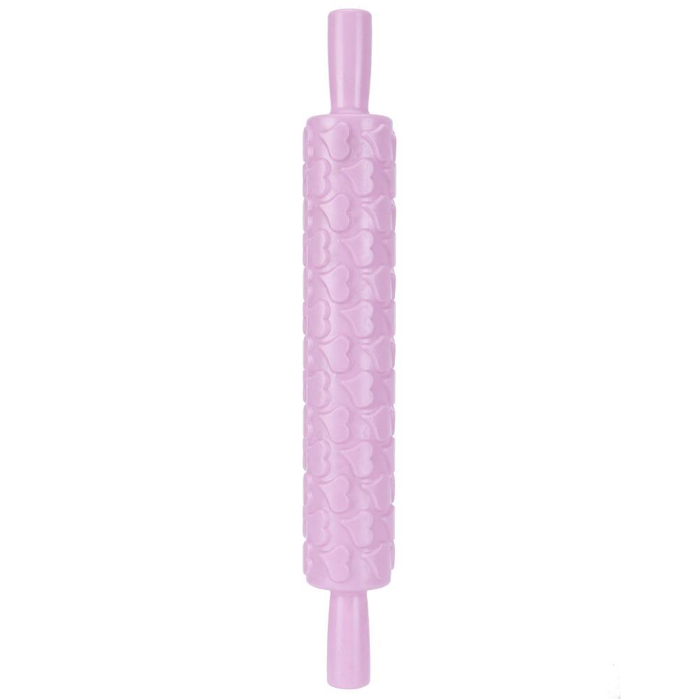 PP Embossing Rolling Pin 3D Pattern Non-Stick Pattern Rolling Pin Strip Design Engraved Roller Fondant Rolling Pin