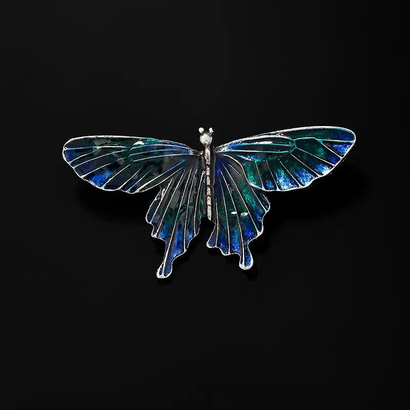 Retro Insect Brooch, Women's Exquisite Oil-dripping Butterfly Brooch, Fashionable Design Sense, Niche Brooch