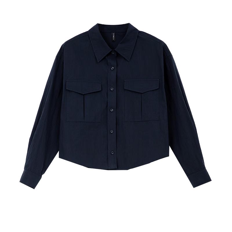 Fanximan Women's French Style Long-Sleeve Casual Shirt