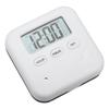4 Grid Daily Medicine Tablet Pills Storage Box Organizer Case Container with Timer (White Grey)