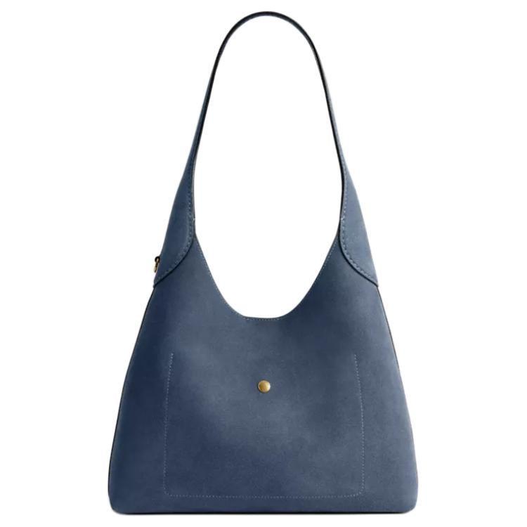 COACH Brooklyn Cow Leather Shoulder Bag Small Women's Denim Blue CW637-B4LD