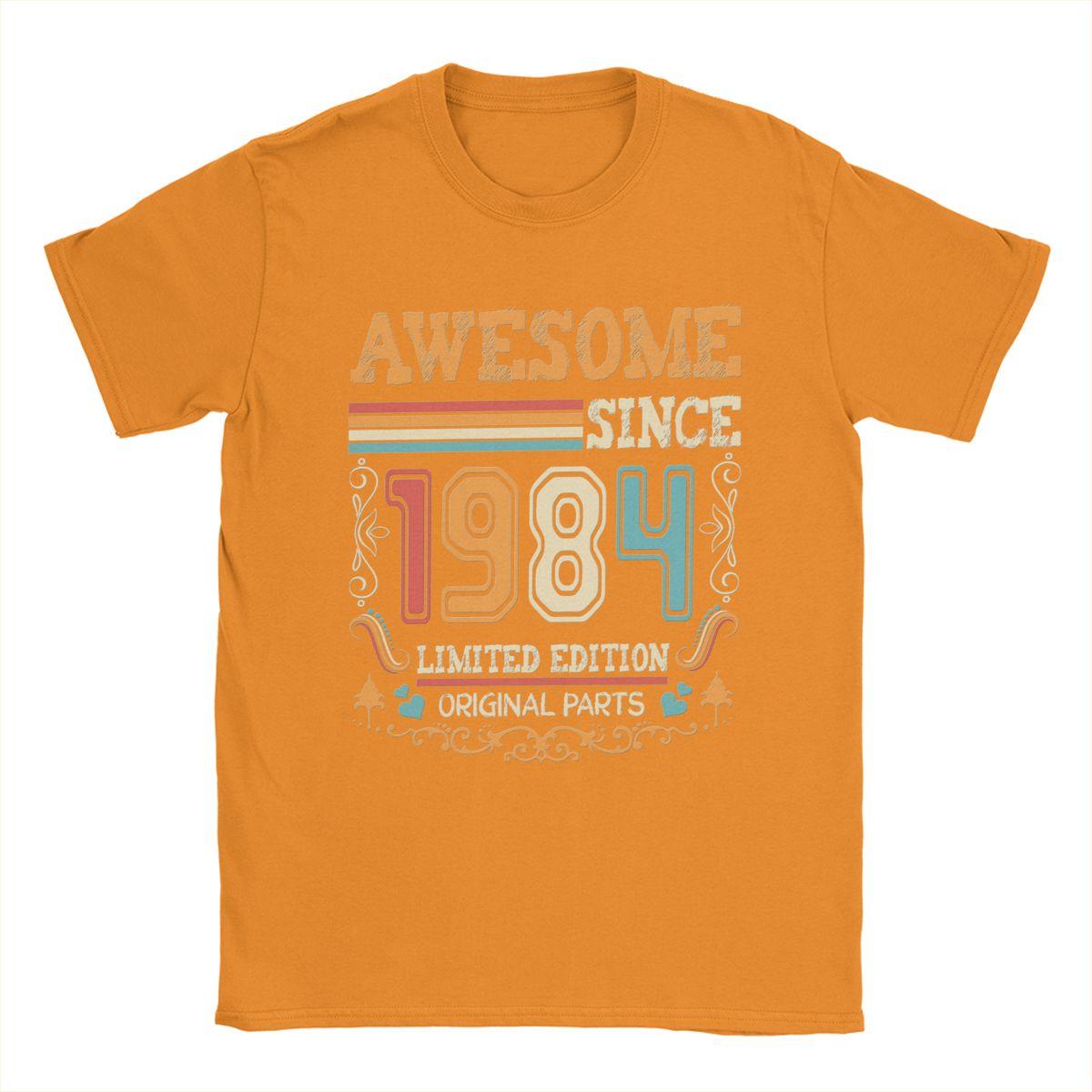 

Men s Awesome Since 1984 40th Birthday Gift T Shirts Cotton Clothing Funny Short Sleeve Tee Shirt New Arrival T-Shirts 4XL