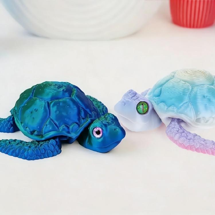 3D Printed Sea Turtles ,Flexible Joints Articulated Sea Turtles Fidgety Toy Sea Turtles Statue Ornament for Home Decors