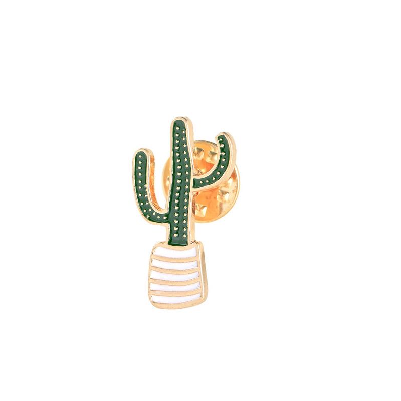 Potted Plant Cactus Enamel Pins Metal Lovely Badges Brooch Vintage Brooches For Women Jewelry Clothing Collar Lapel Accessories