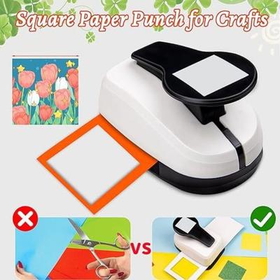 Labor-Saving Crafts Hole Puncher Cutting Craft Punching Machine Paper Cutter Educational Effortless Square Embossing Embossers